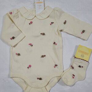 Gymboree Outdoor Whimsy NWT 3-6 month Bodysuit & socks set. Mixed Bin Z33